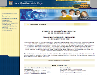 UIGV Ingresantes Universidad Inca Garcilaso de la Vega UIGV 2014 domingo 30 de Agosto